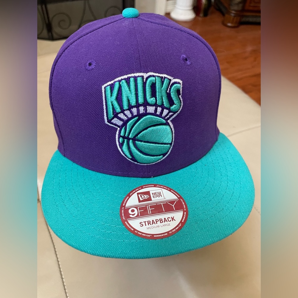 Rare Hardwood Classics New Era Vice New York Knicks Purple, Blue/Green Cap